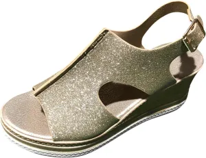 Wedges for Womens Wedge Sandals for Womens Heels Shoes Casual Slip on Summer Beach Girls Ladies