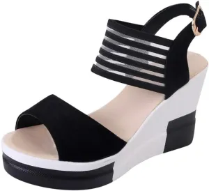Wedges for Womens Wedge Sandals for Womens Heels Shoes Girls Ladies Summer Beach Casual Slip on