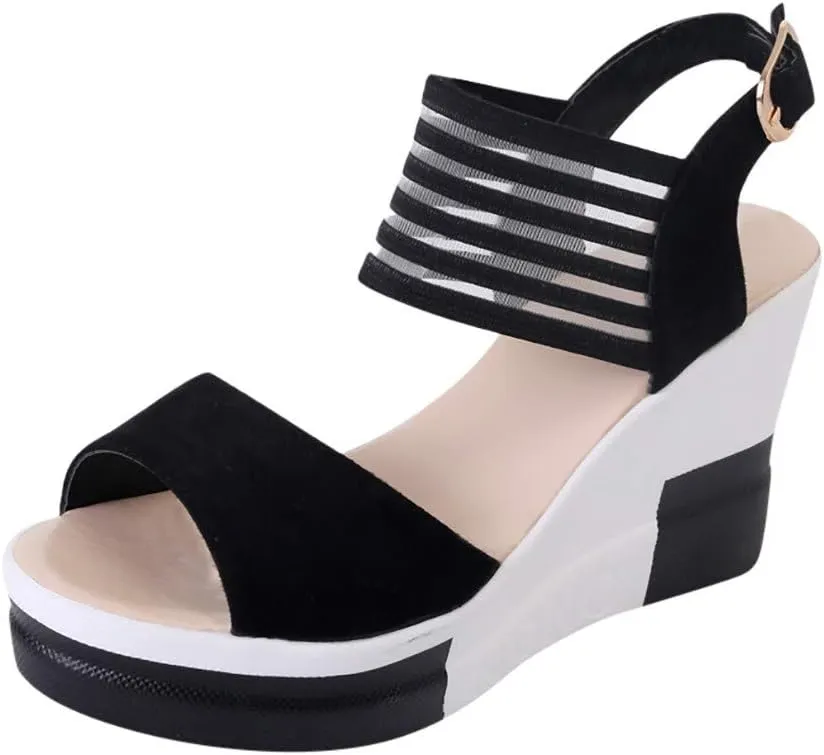 Wedges for Womens Wedge Sandals for Womens Heels Shoes Girls Ladies Summer Beach Casual Slip on