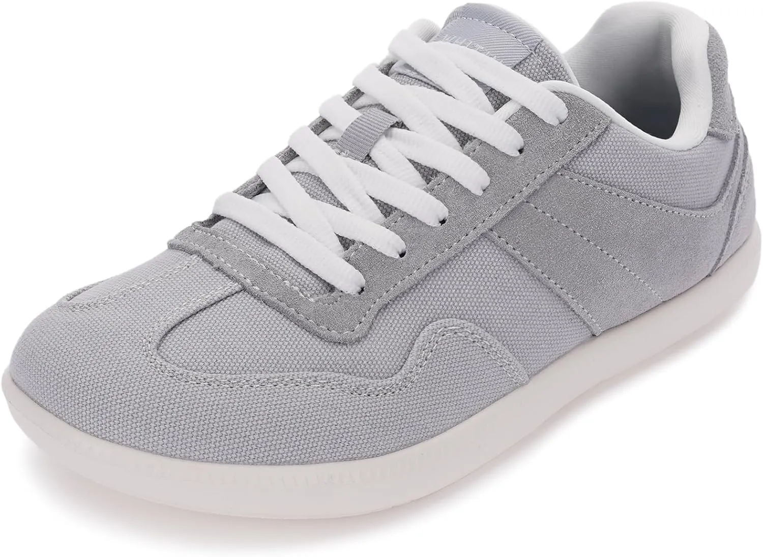 WHITIN Womens Wide Feather Sneakers | Canvas Casual Shoes | Zero Drop Sole