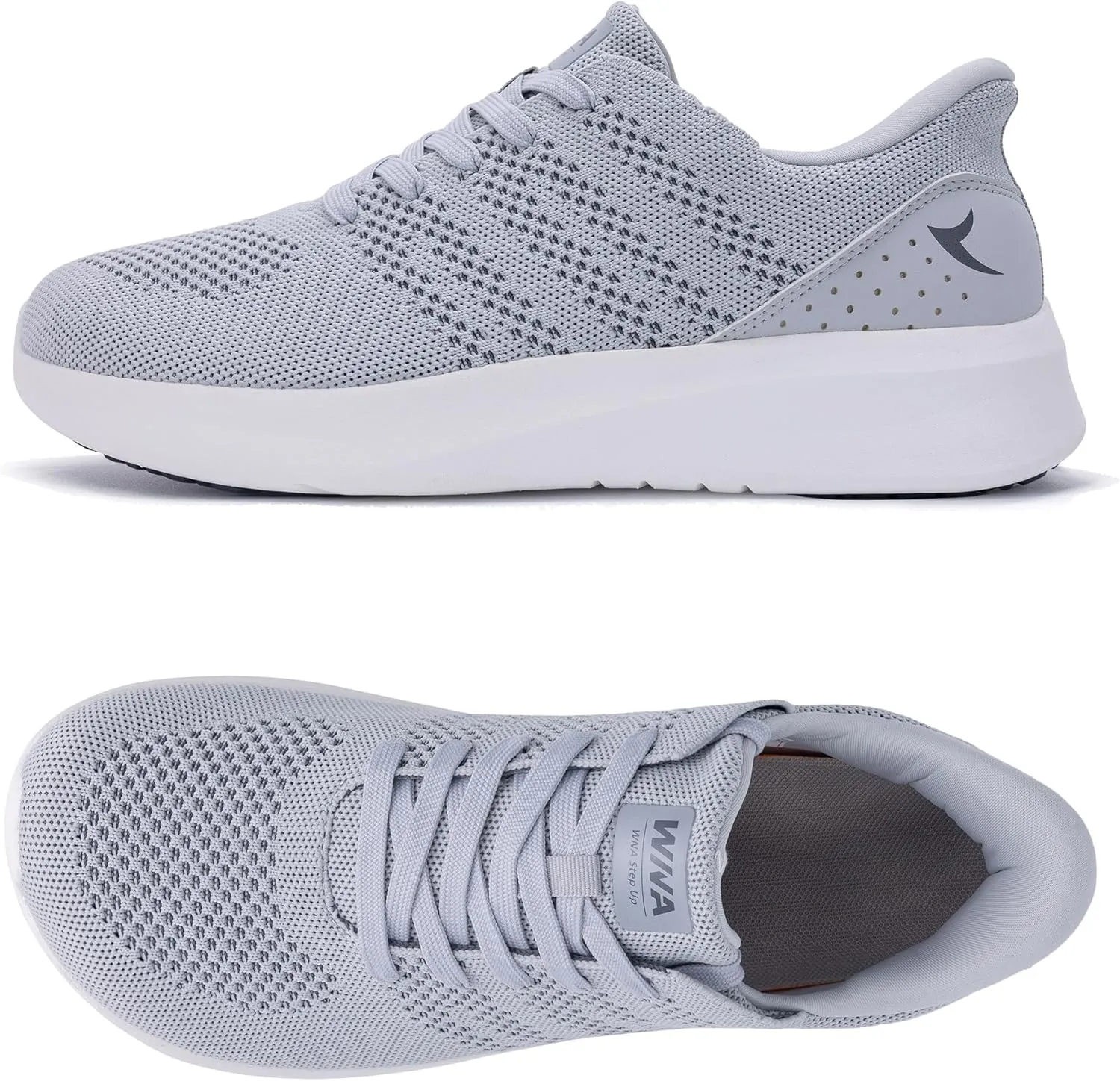 Wide Toe Box Shoes for Men Tennis Walking Sneakers with Arch Support Zero Drop Minimalist Design Gray US 12