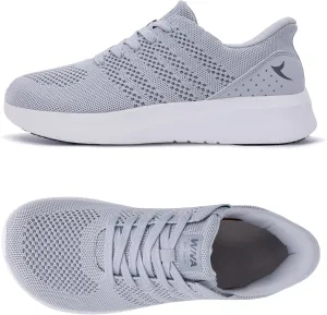 Wide Toe Box Shoes for Men Tennis Walking Sneakers with Arch Support Zero Drop Minimalist Design Gray US 12