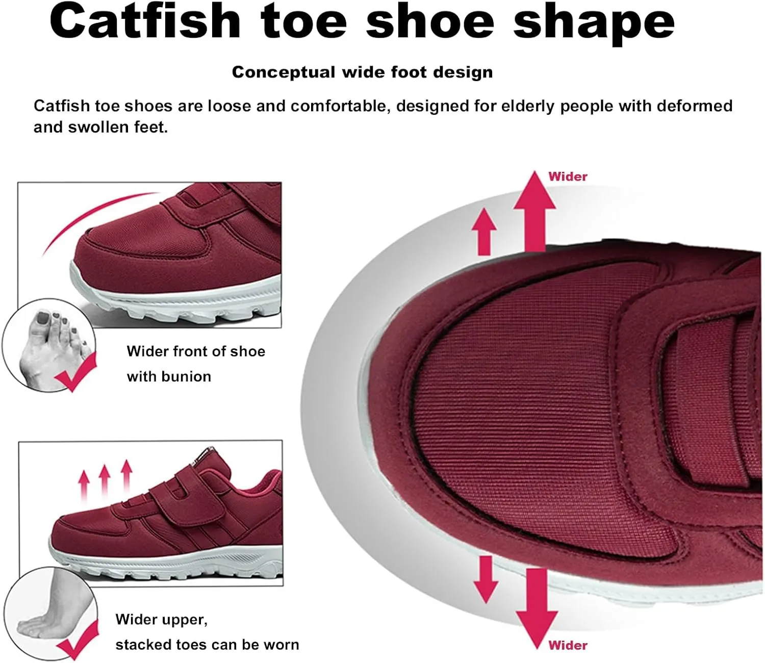 Wide Width Men's Shoes,Adjustable Buckle for Diabetic Patients.