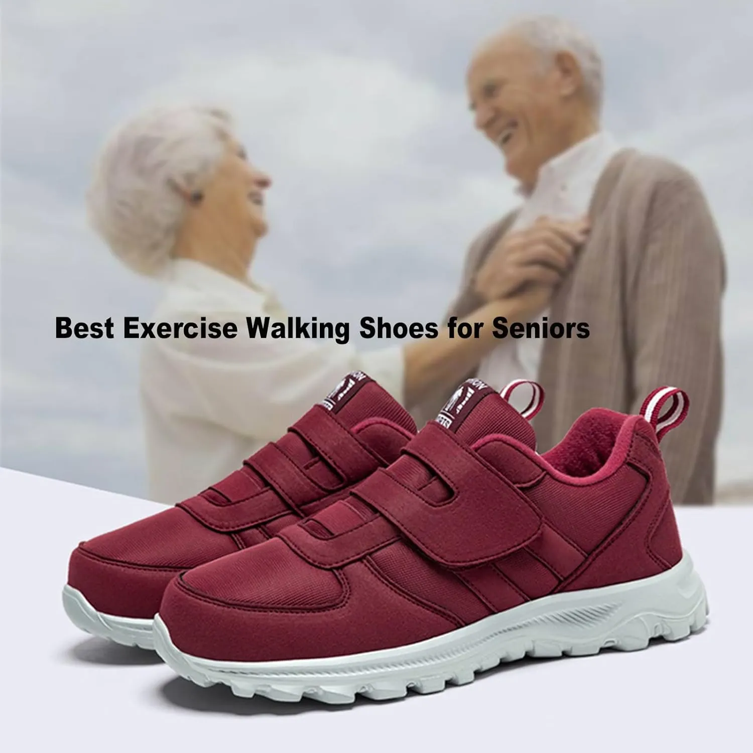 Wide Width Men's Shoes,Adjustable Buckle for Diabetic Patients.