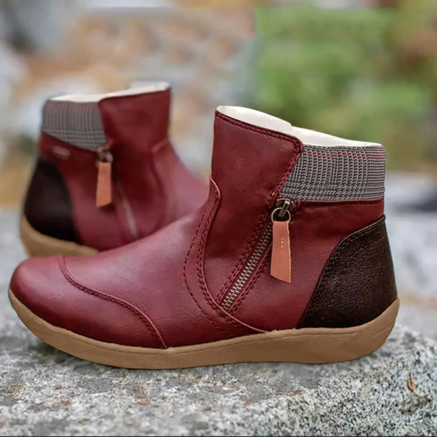 Womens Ankle Snow Boots Waterproof Womens Snow Boots Size 12 Wide Womens Winter Booties Women's Insulated Winter Boots Size 7.5 Women's Tall Lined Leather Winter Boots