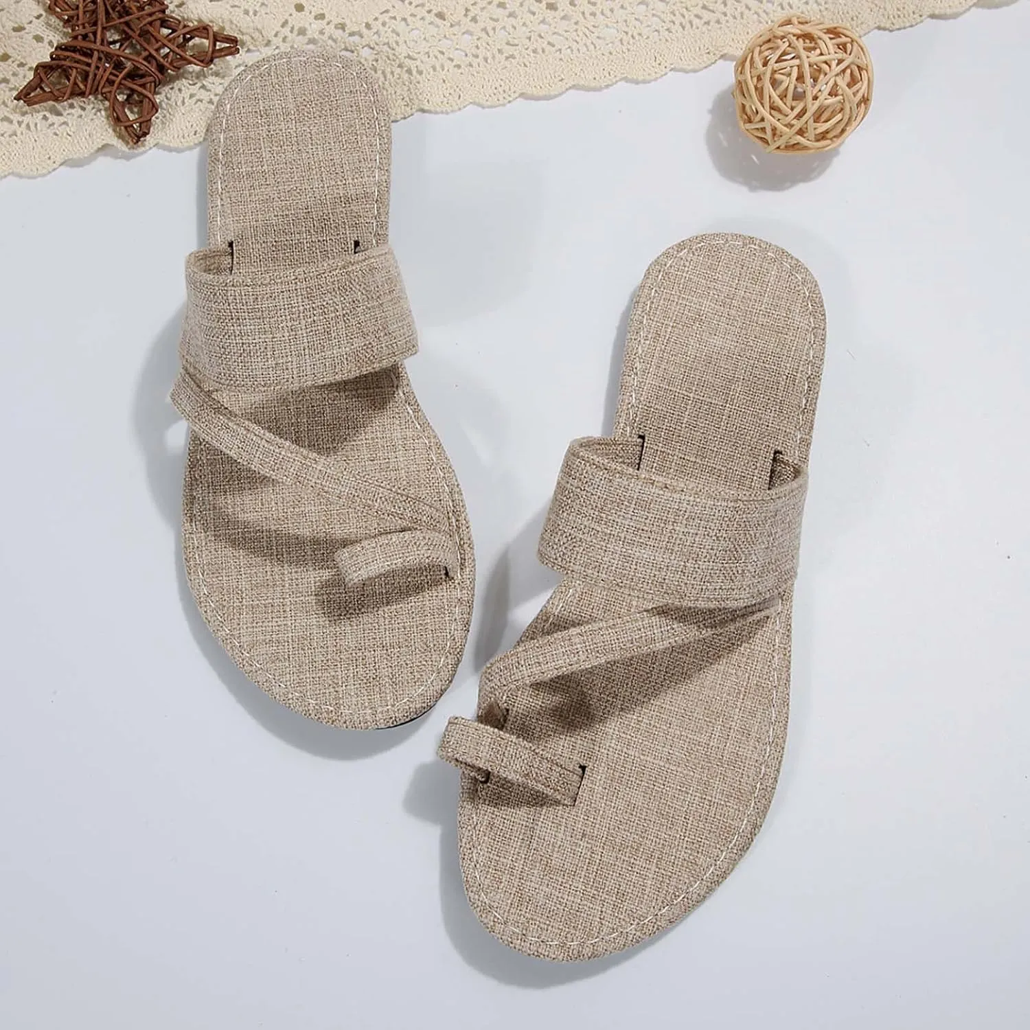 Womens Bath Slippers Size 8 Casual Denim Half Empty Slippers Flat Sandals Womens Slippers Size 11 Open Toe