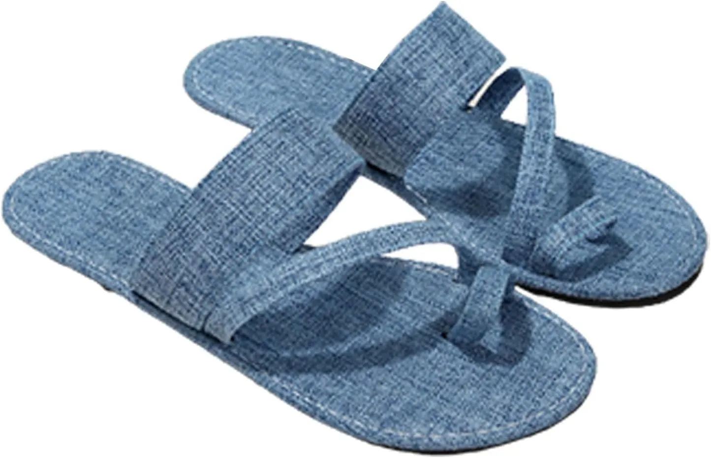 Womens Bath Slippers Size 8 Casual Denim Half Empty Slippers Flat Sandals Womens Slippers Size 11 Open Toe
