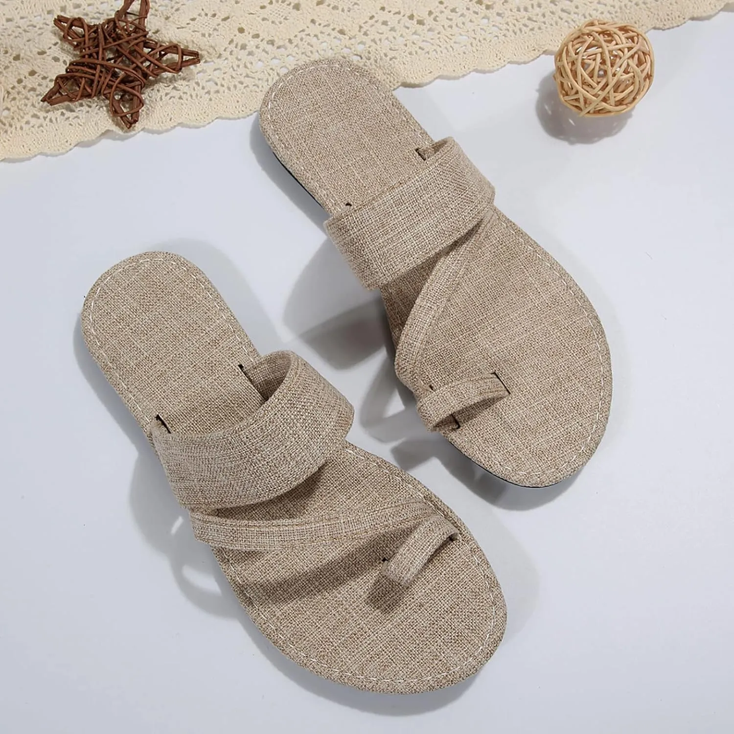 Womens Bath Slippers Size 8 Casual Denim Half Empty Slippers Flat Sandals Womens Slippers Size 11 Open Toe