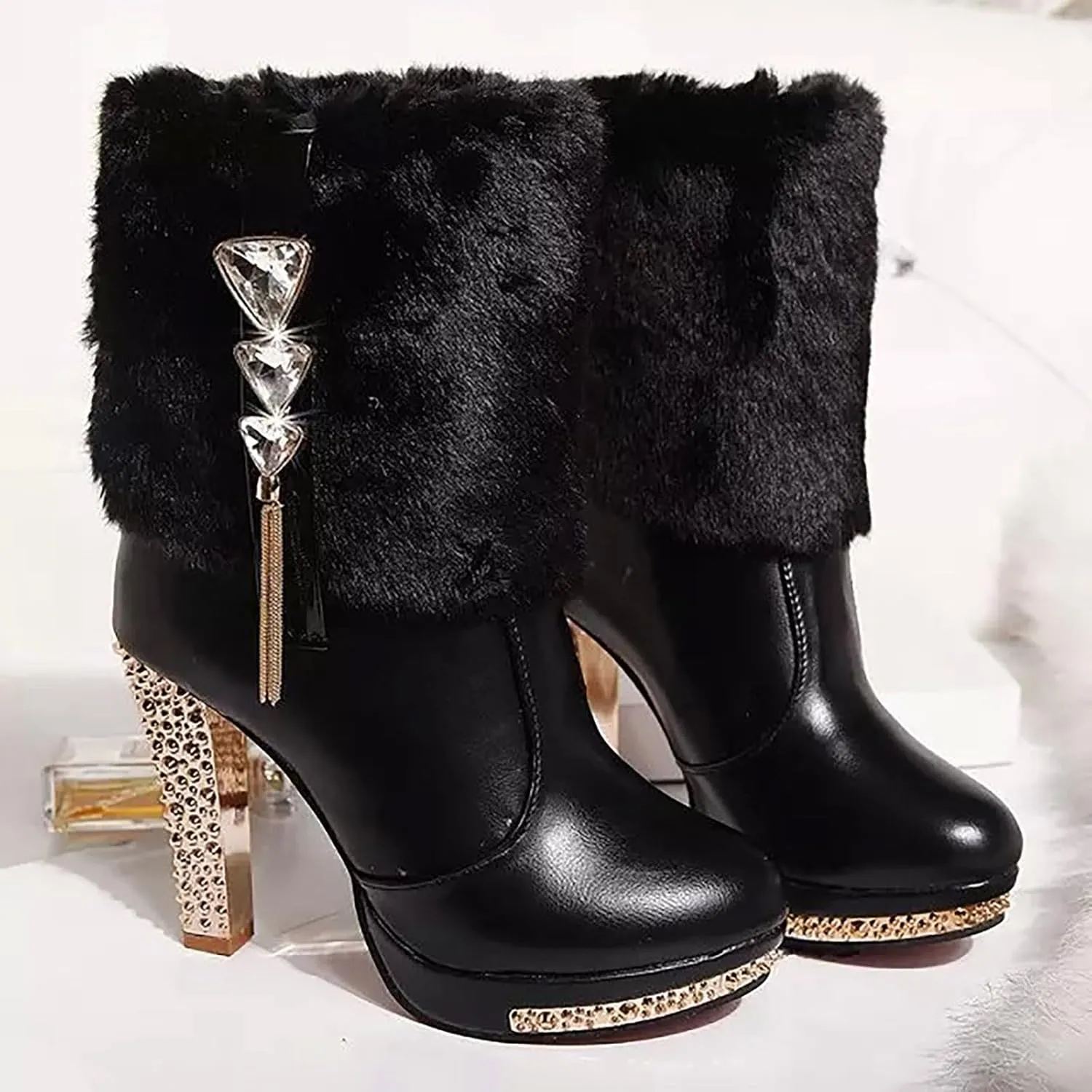 Womens Booties Women Fall Boots Lace Up Boots Womens Flats Fall 2024 Peep toe Ankle Booties for Women Black Open toe Boots High Heels Womens Ankle Boots Gray