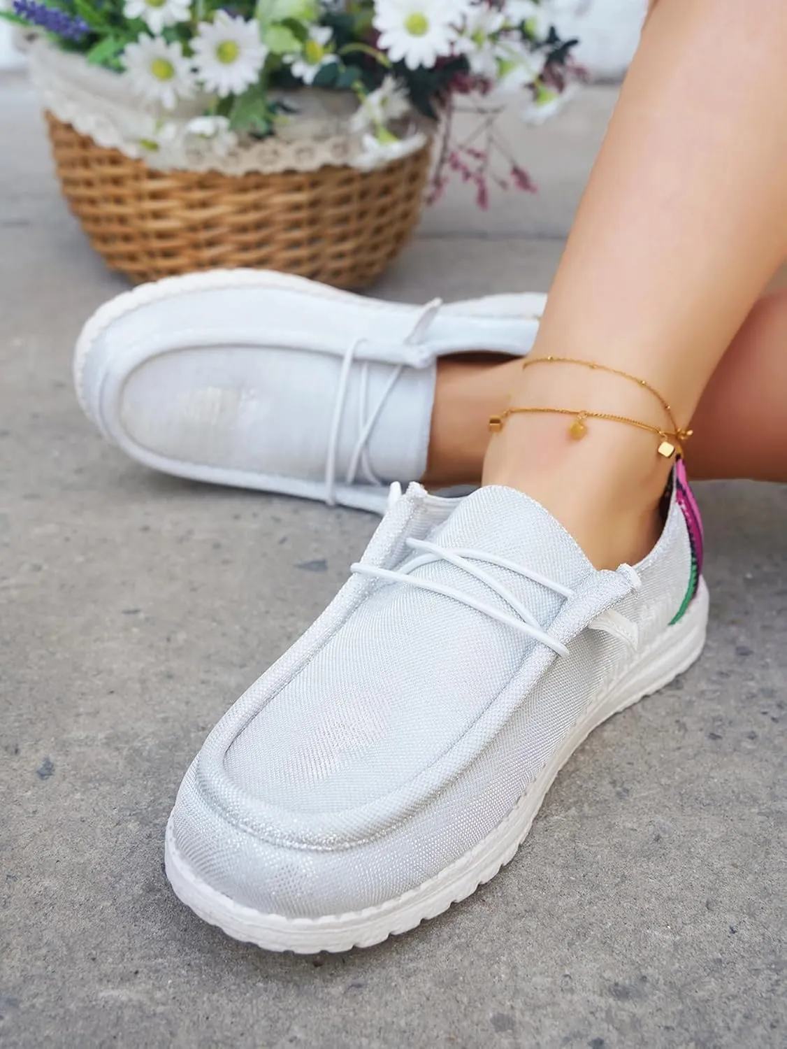Women's Casual Boat Shoes Slip-on Loafers Lace-up Lightweight Breathable Orthopedic Easy Wear Walking Driving Outdoor Sneakers