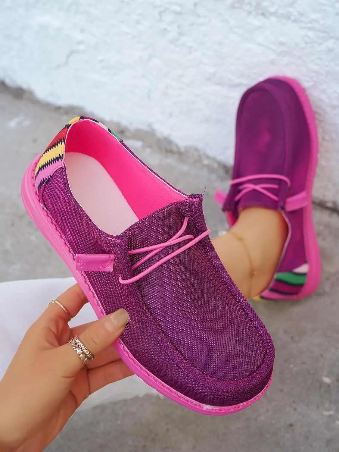 Women's Casual Boat Shoes Slip-on Loafers Lace-up Lightweight Breathable Orthopedic Easy Wear Walking Driving Outdoor Sneakers