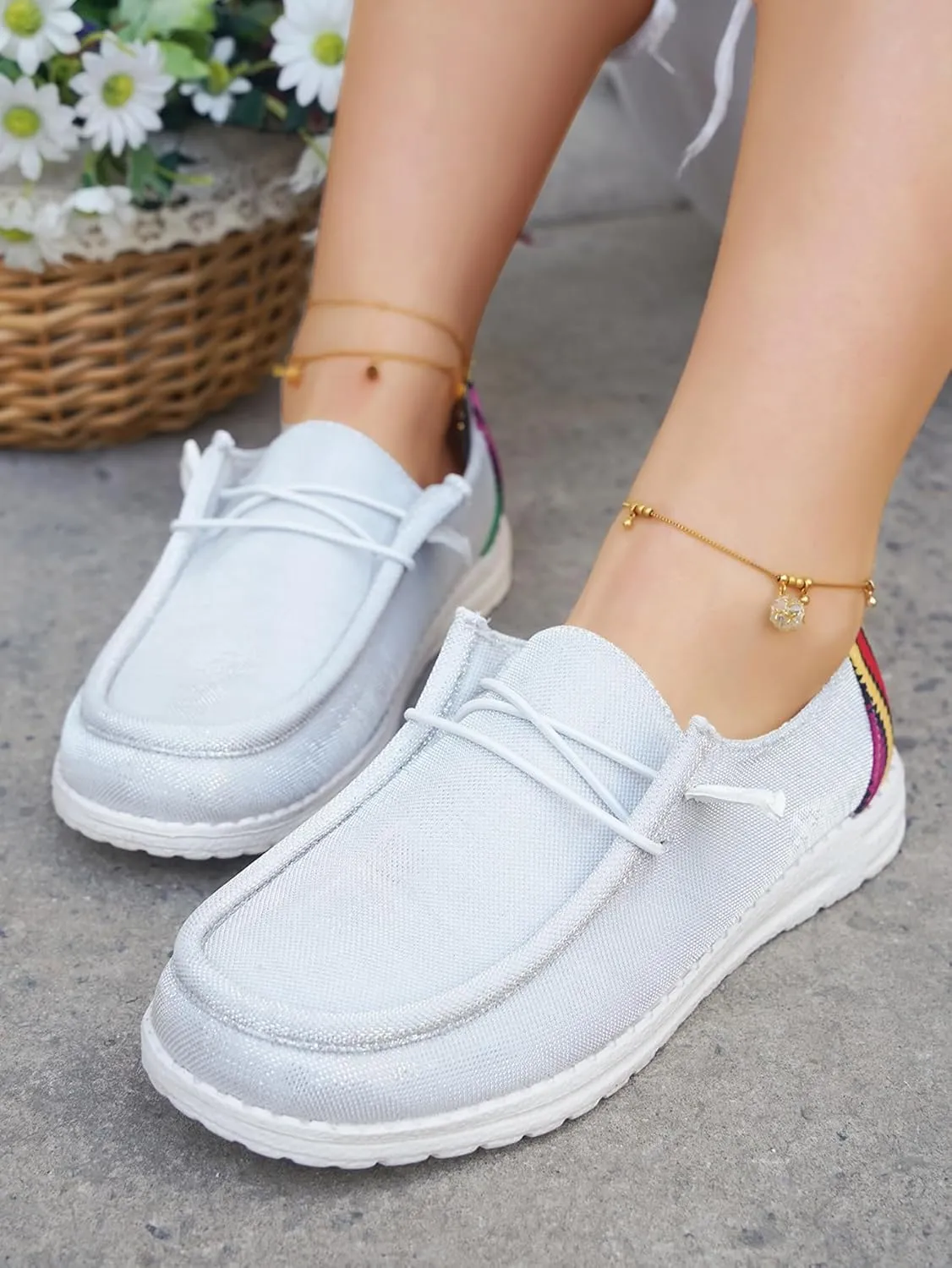 Women's Casual Boat Shoes Slip-on Loafers Lace-up Lightweight Breathable Orthopedic Easy Wear Walking Driving Outdoor Sneakers
