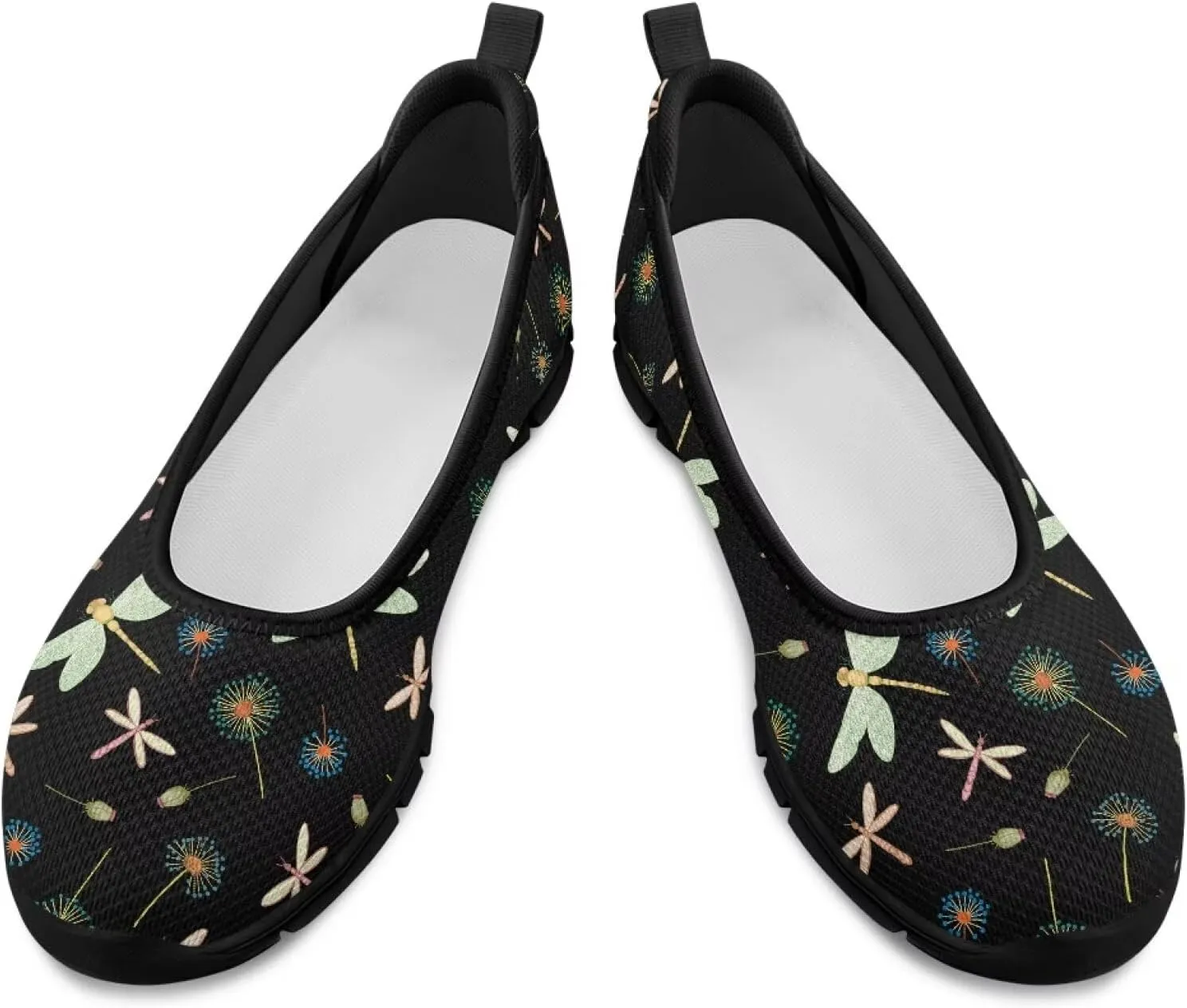 Women's Casual Slip-On Mesh Flat Lighweight Spring Work Shoes for Women with Anti-Slip Sole Size 6-10