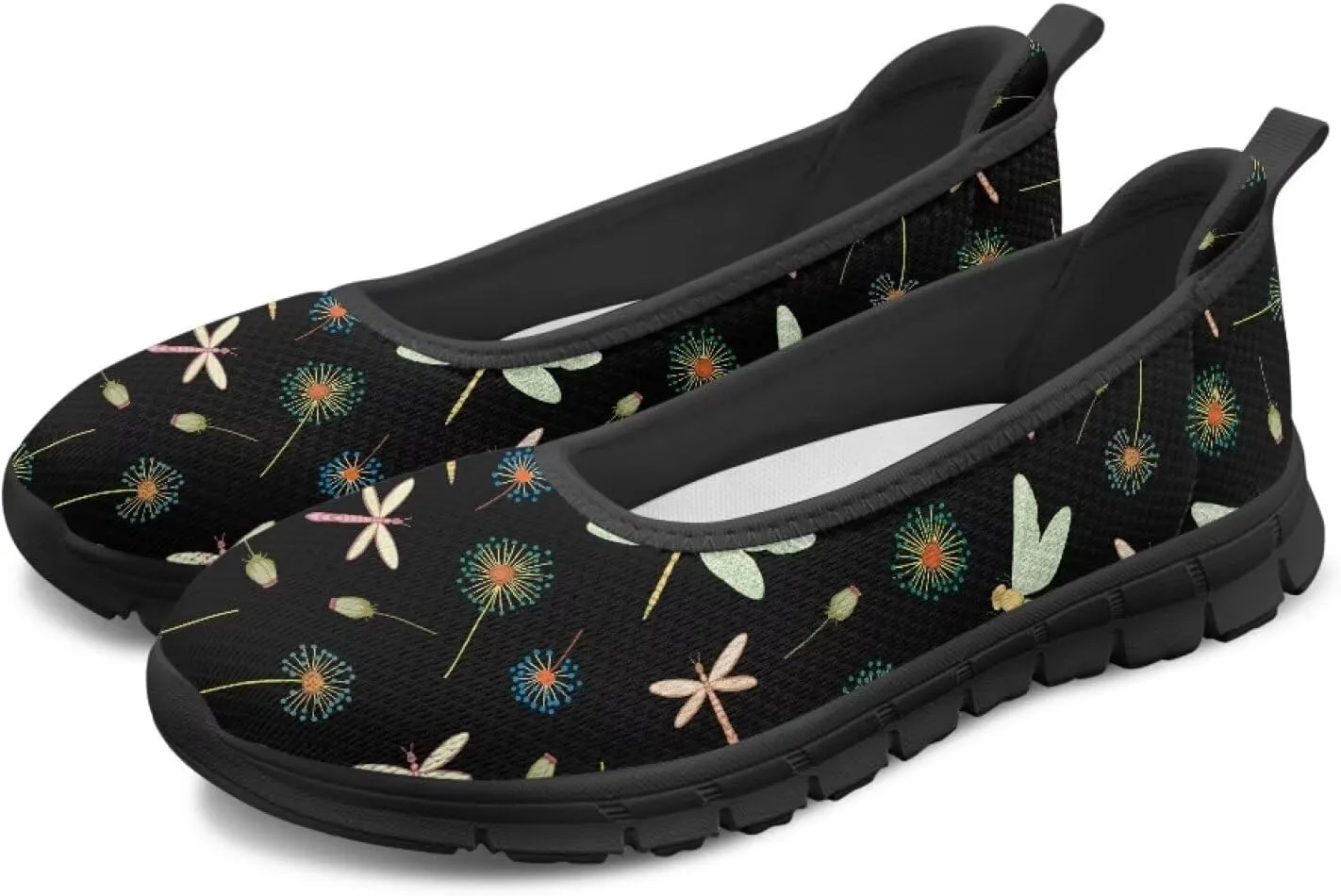 Women's Casual Slip-On Mesh Flat Lighweight Spring Work Shoes for Women with Anti-Slip Sole Size 6-10