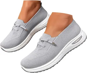 Womens Casual Walking Shoes Slip On 2025 Summer Lightweight Womens Sandals Comfortable Breathable Closed Toe Shoes