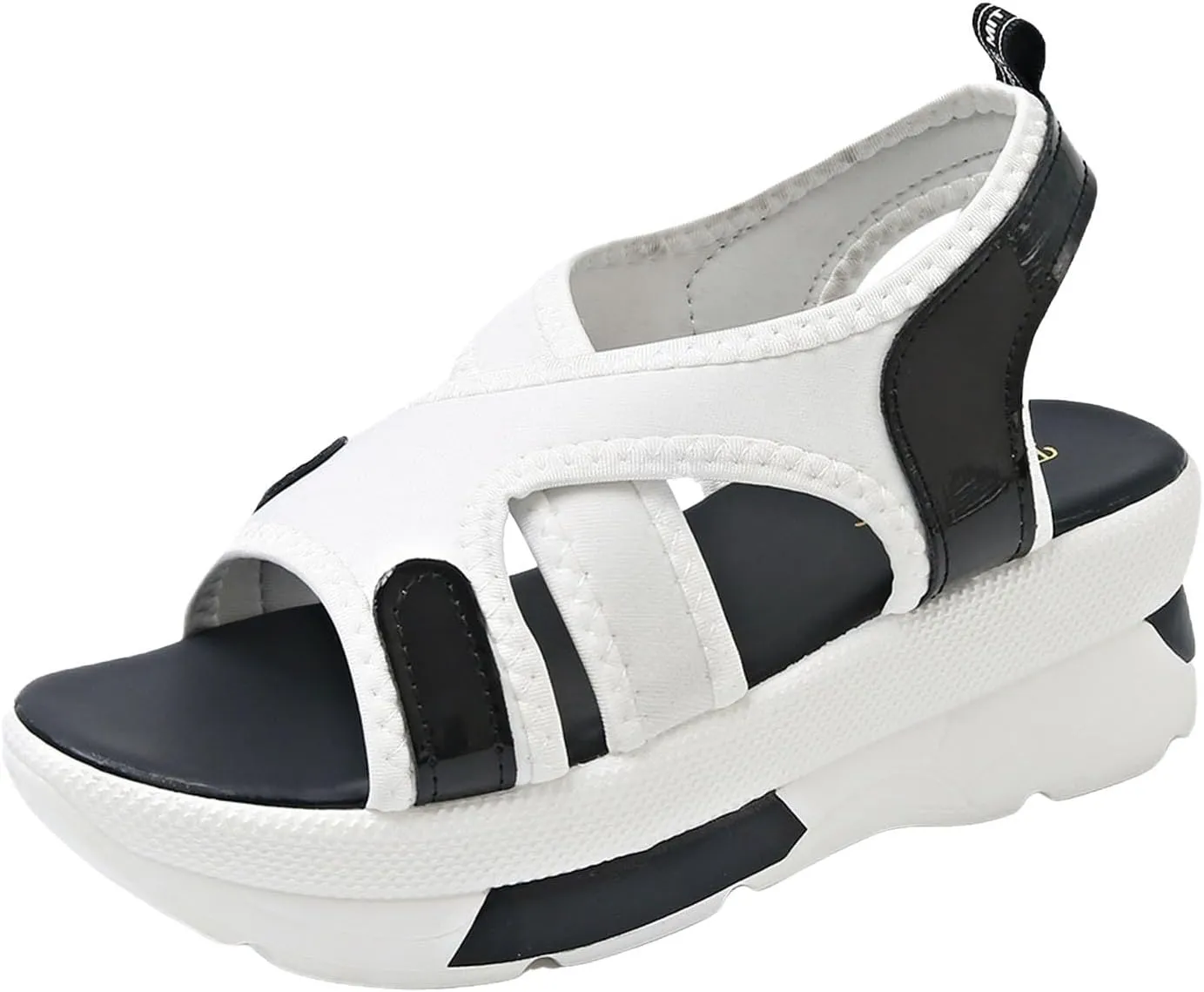 Womens Comfy Wedge Sandals Orthopedic X-Band Cushioned Footbed Arch Support Sports Sandals Ladies Comfortable Summer Slingback Adjustable Strappy Shoes for Hiking Walking Outdoor Indoor