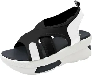 Womens Comfy Wedge Sandals Orthopedic X-Band Cushioned Footbed Arch Support Sports Sandals Ladies Comfortable Summer Slingback Adjustable Strappy Shoes for Hiking Walking Outdoor Indoor