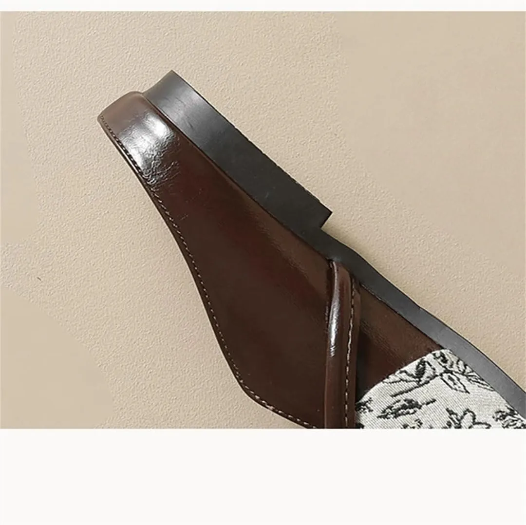 WomenS Concise Flat Heel Microfiber Leather Shallow Pull On Mules for Daily Shopping and Walking
