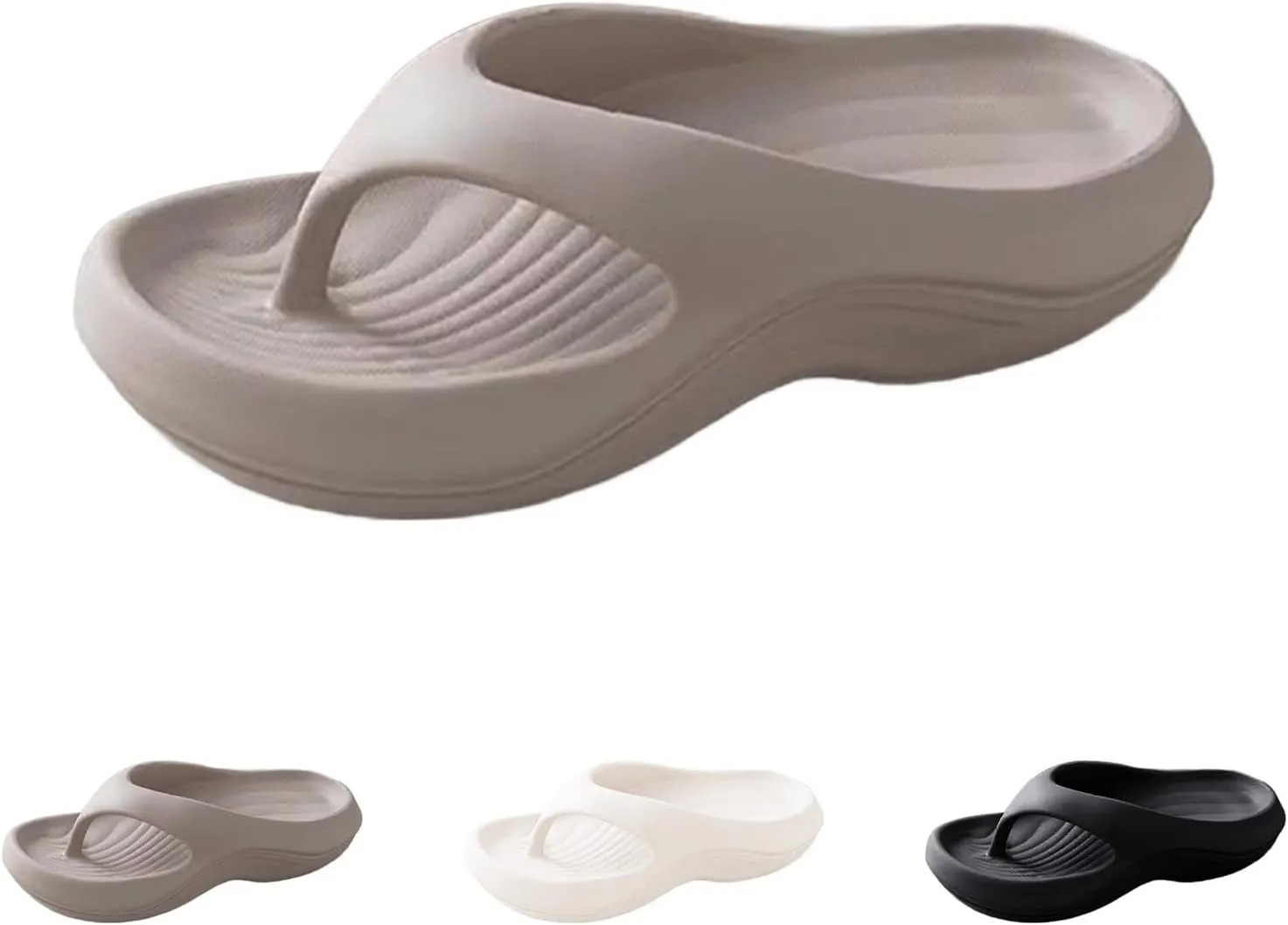 Womens Fashion Flip Flops Womens Slide Sandals Arch Support Slides Slip on Plantar Fasciitis Sandals Ladies