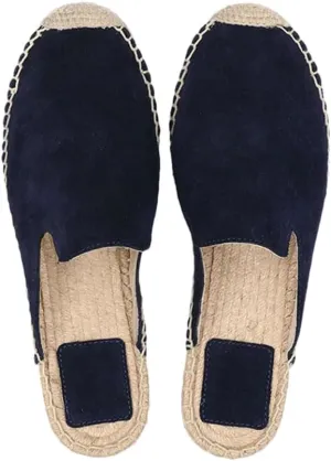 WomenS Flat Heel Suede Upper Leather Lining Hemp Insole Pull On Casual Style Outdoor Mules