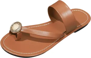 Womens Flat Sandals Comfortable Flip Flops Slide Sandals Summer Beach Shoes With Metal Womens Dog Women Denim Sandals