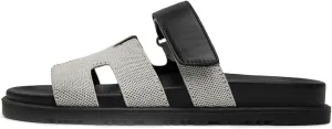 Womens Flat Sandals for Womens 2025 Summer Cute Leather Slippers Comfortable Non Slip ladies Platform Slide Sandal Mules
