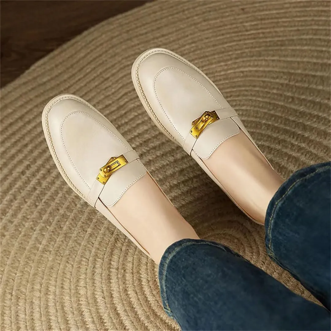WomenS Genuine Leather Closed Toe Flat Mules Pull-On Outdoor Style with Platform Mules