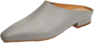WomenS Genuine Leather Pointed Toe Square Heel Pull On 2.5Cm Low Heel Street Style Mules