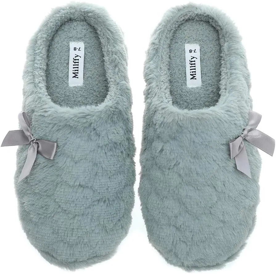 Womens House Slippers Memory Foam Women's Slippers Size 11 Womens Slippers Wide Width Comfies Slippers