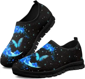 Women's Mesh Slip On Walking Shoes Comfortable Teenis Workout Sneakers Lightweight Low Top Athletic Shoes with Anti Slip Sole