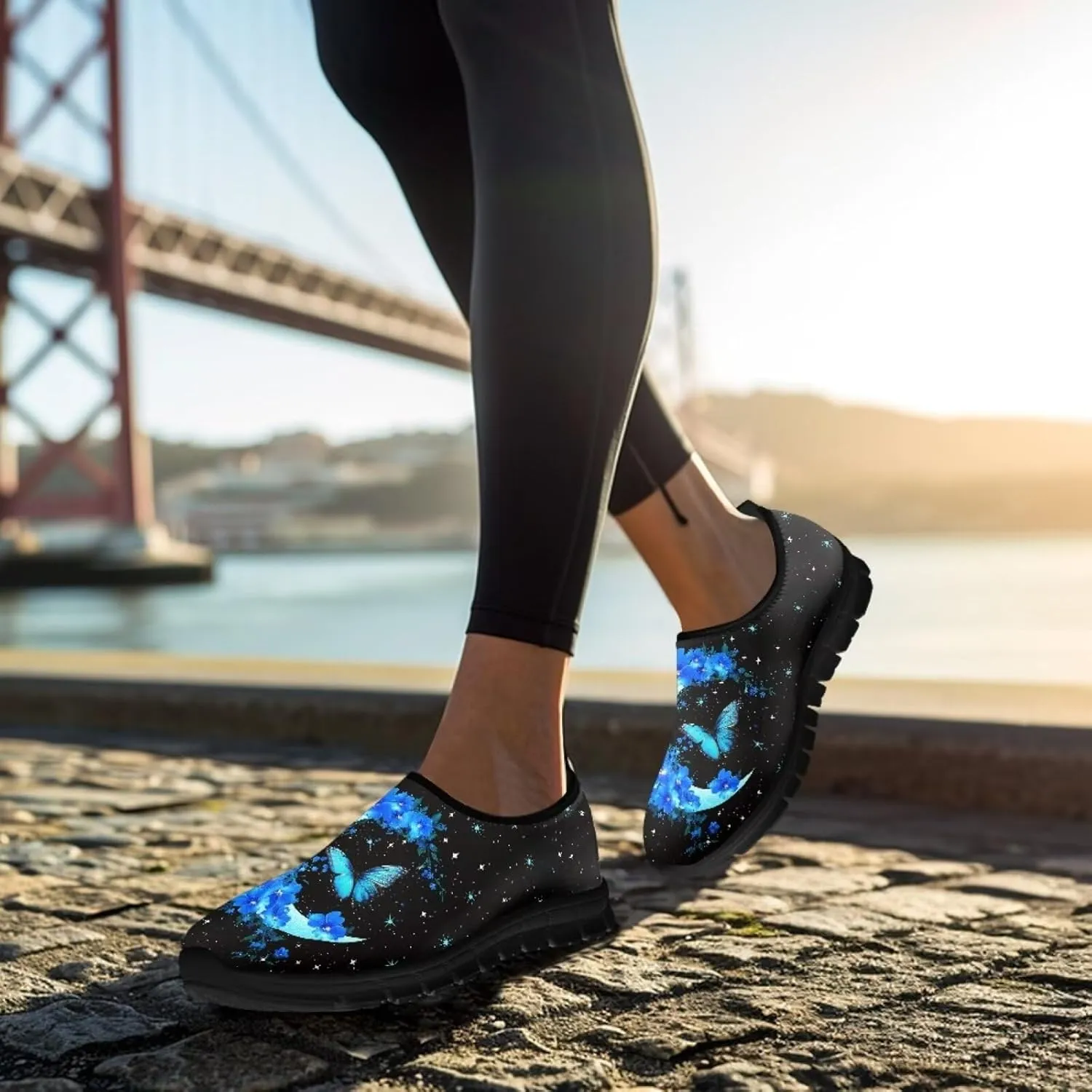Women's Mesh Slip On Walking Shoes Comfortable Teenis Workout Sneakers Lightweight Low Top Athletic Shoes with Anti Slip Sole