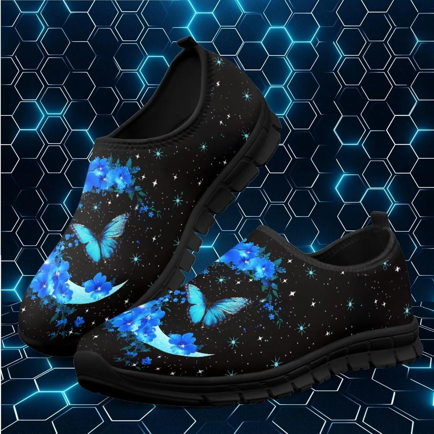Women's Mesh Slip On Walking Shoes Comfortable Teenis Workout Sneakers Lightweight Low Top Athletic Shoes with Anti Slip Sole