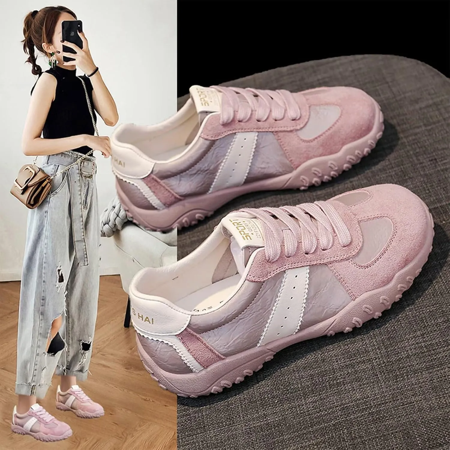Womens Non-Slip Barefoot Breathable Running Shoes, Minimalist Walking Sneakers with Wide Toe Box Zero Drop Shoes for Womens