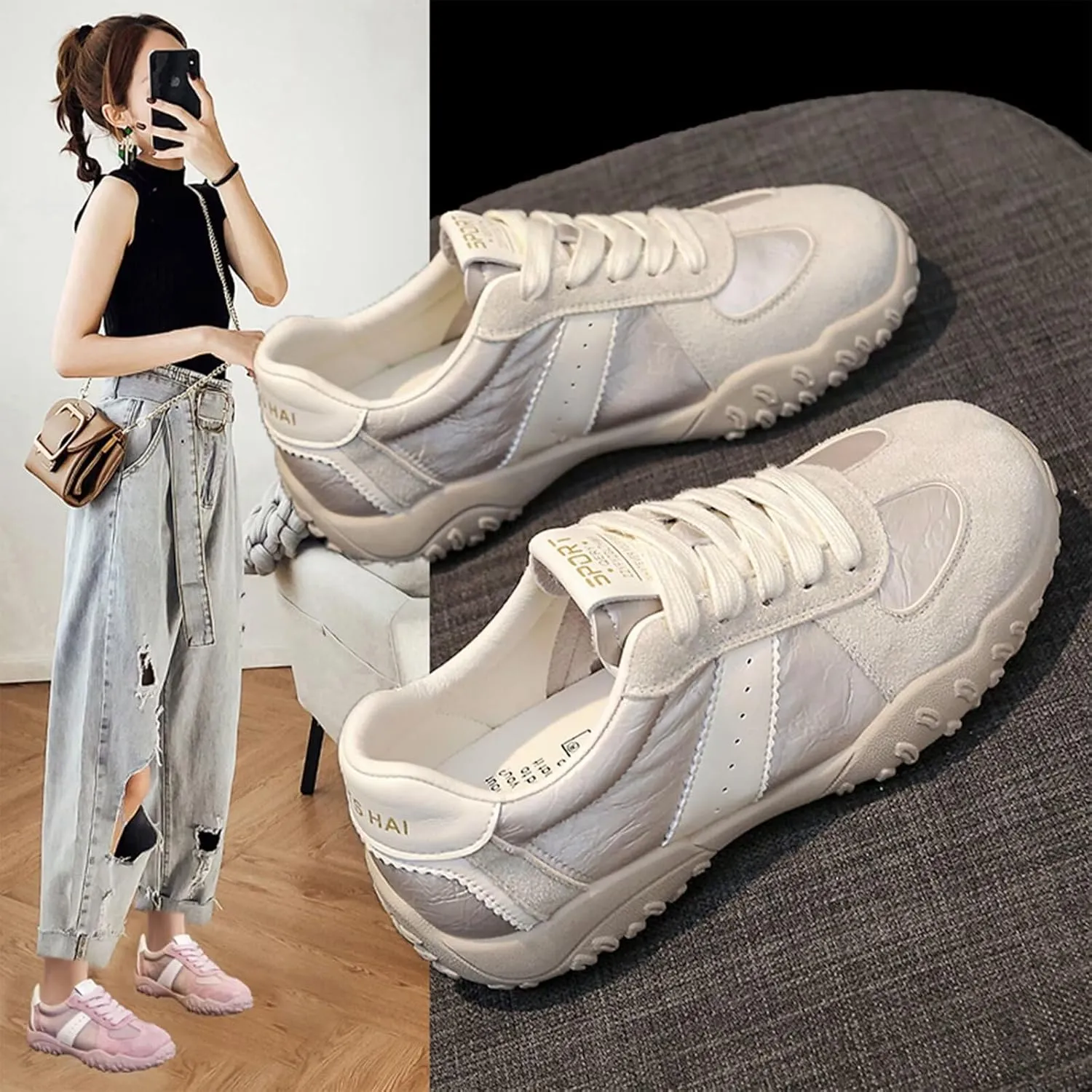 Womens Non-Slip Barefoot Breathable Running Shoes, Minimalist Walking Sneakers with Wide Toe Box Zero Drop Shoes for Womens