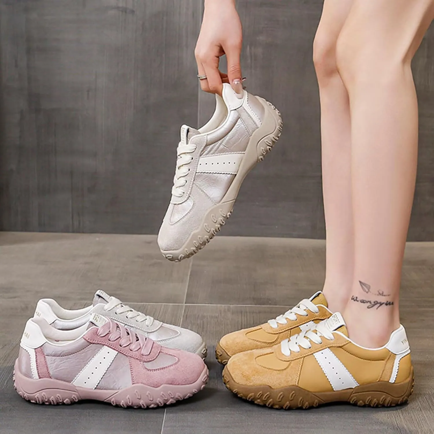 Womens Non-Slip Barefoot Breathable Running Shoes, Minimalist Walking Sneakers with Wide Toe Box Zero Drop Shoes for Womens