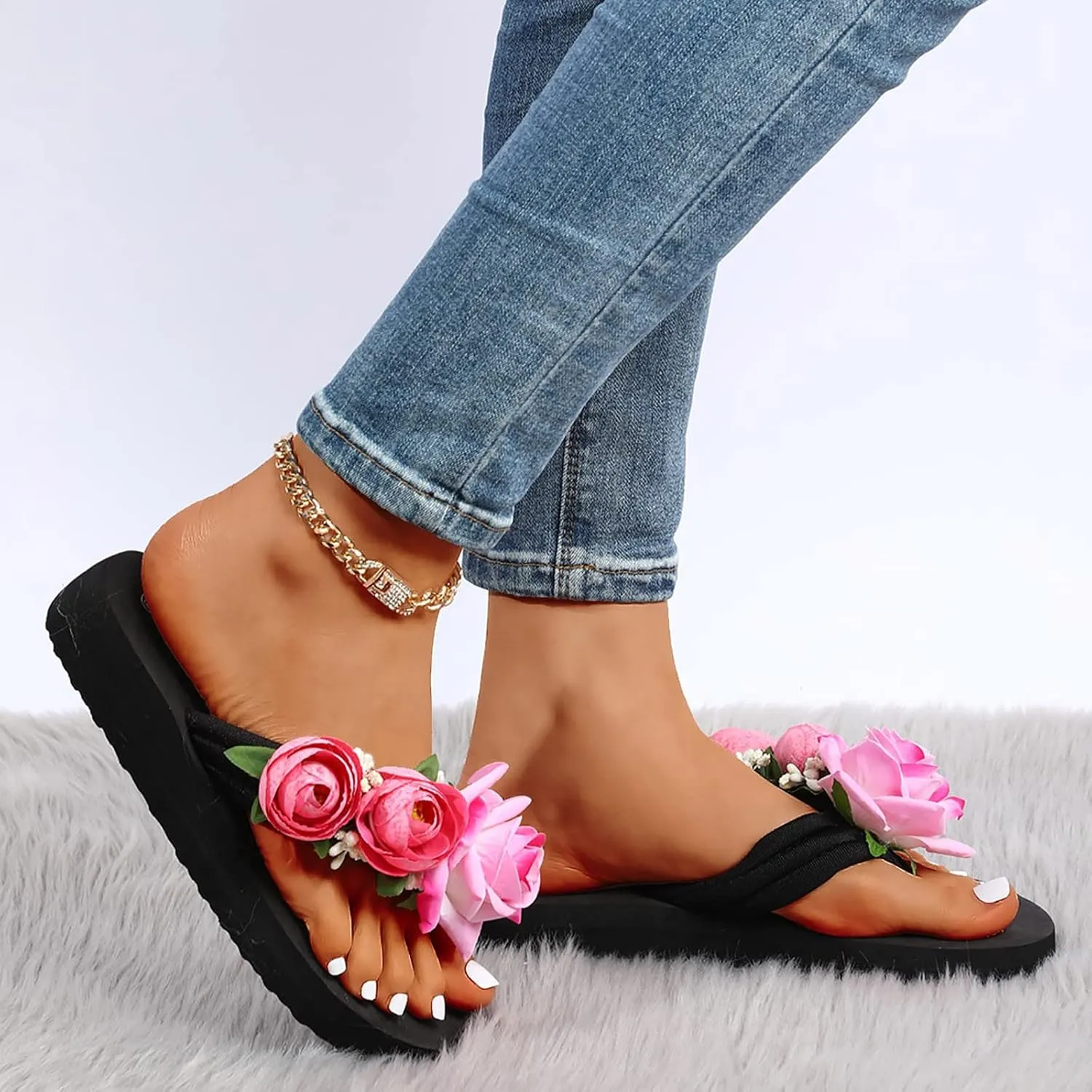 Womens Orthopedic Sandals Comfort Beach Thong Sandals Indoor Outdoor Women Footwear Womens Wide Width Sandal