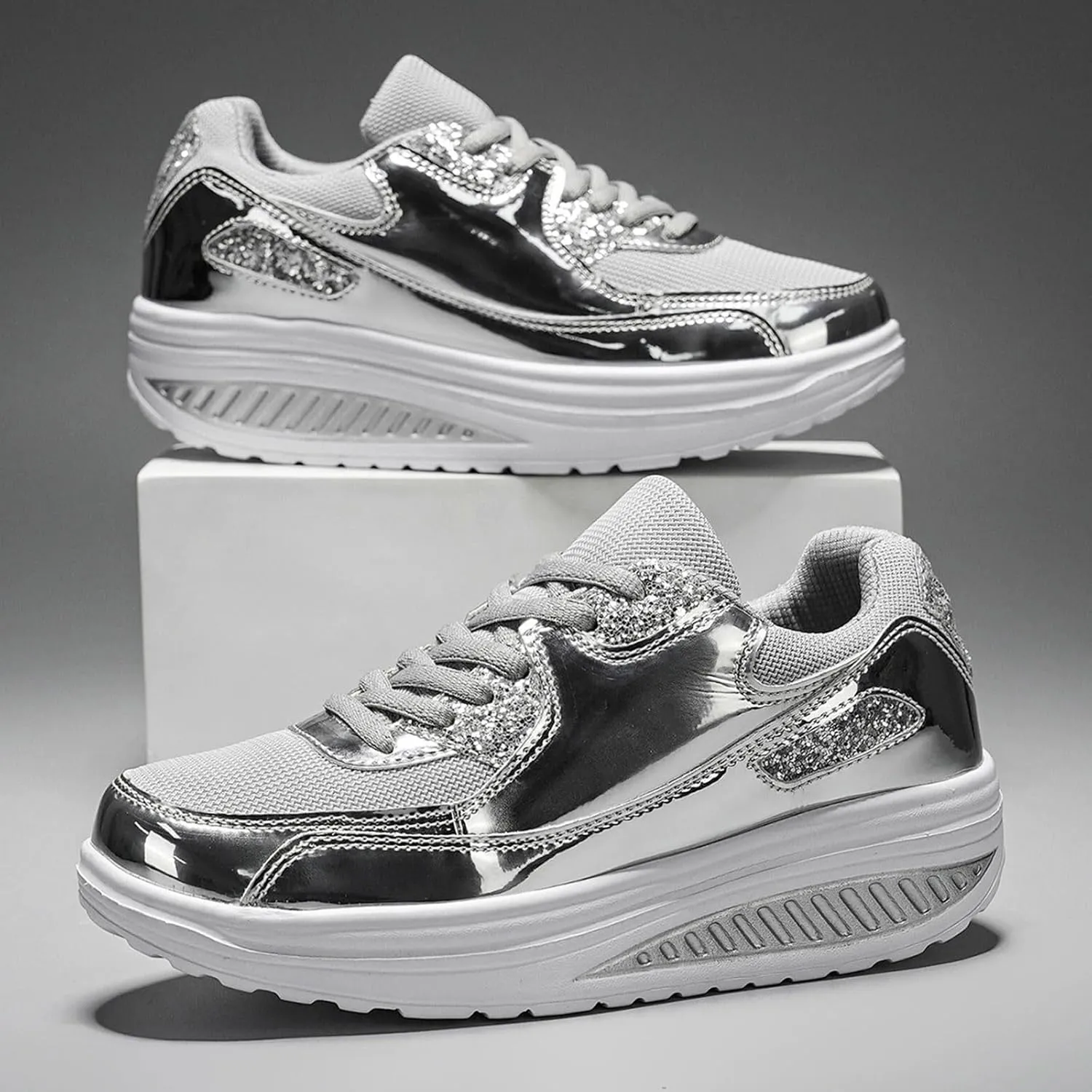 Womens Orthopedic Shoes Women's Daily Air Cushion Orthopedic Friendly Wedge Sneaker Women's Slip Womens Skirt Set Work