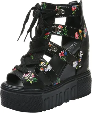 Womens Platform Sandals Comfortable Walking Casual Slip on Summer Shoes Womens Casual Slip on Summer Wedge Sandals