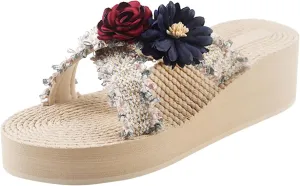 Womens Sandals Breathable Home Beach Flip-Flops Slipper Sandals Fashion Women Shoes Wedges Womens Flip Flops