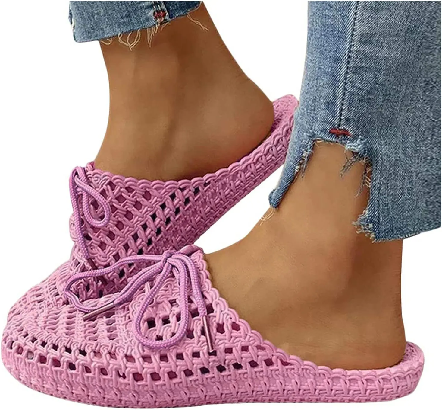 Women's Sandals Comfortable Womens Summers Fashion Flat Slippers Ladies Casual Hollow Out Slip On Womens Summer