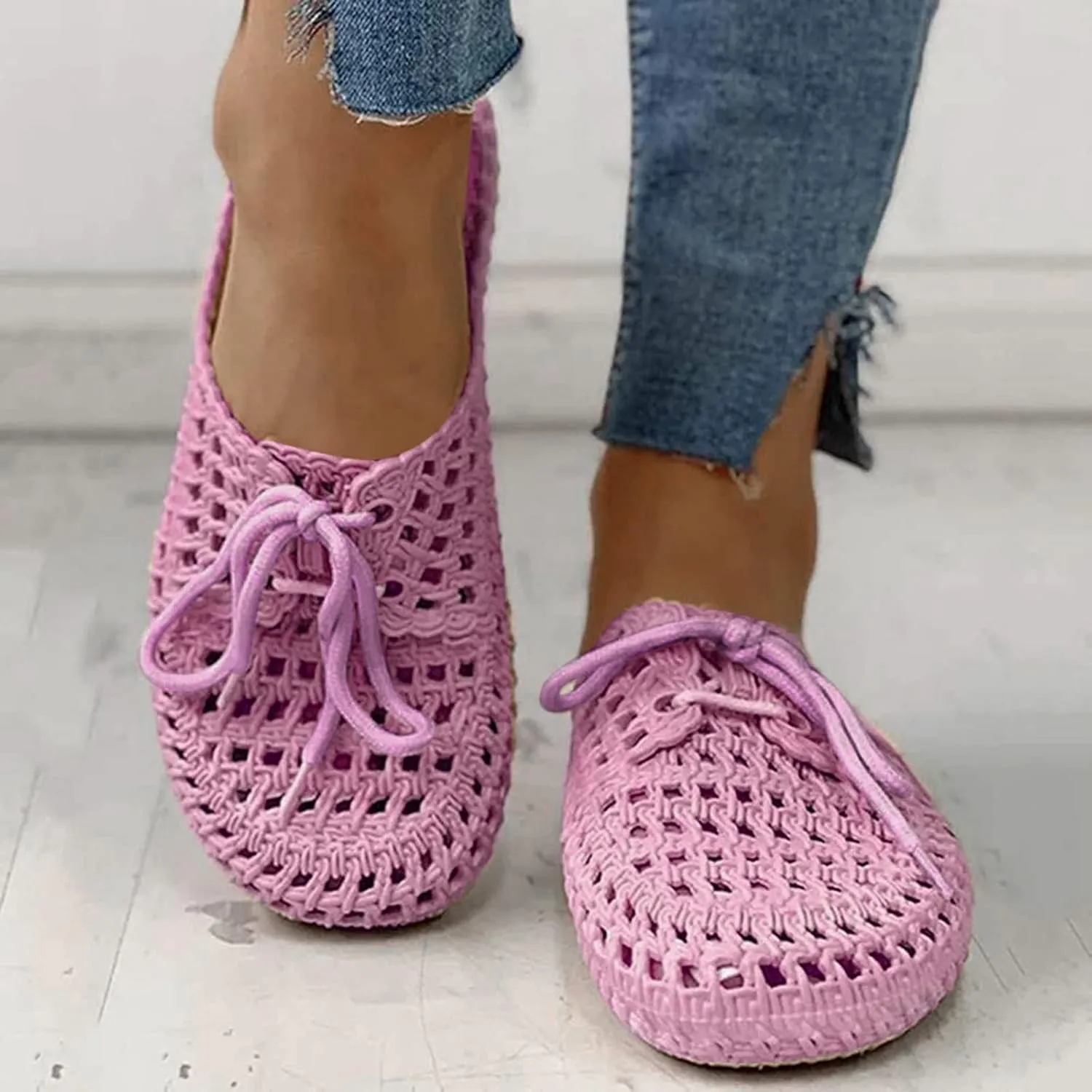 Women's Sandals Comfortable Womens Summers Fashion Flat Slippers Ladies Casual Hollow Out Slip On Womens Summer
