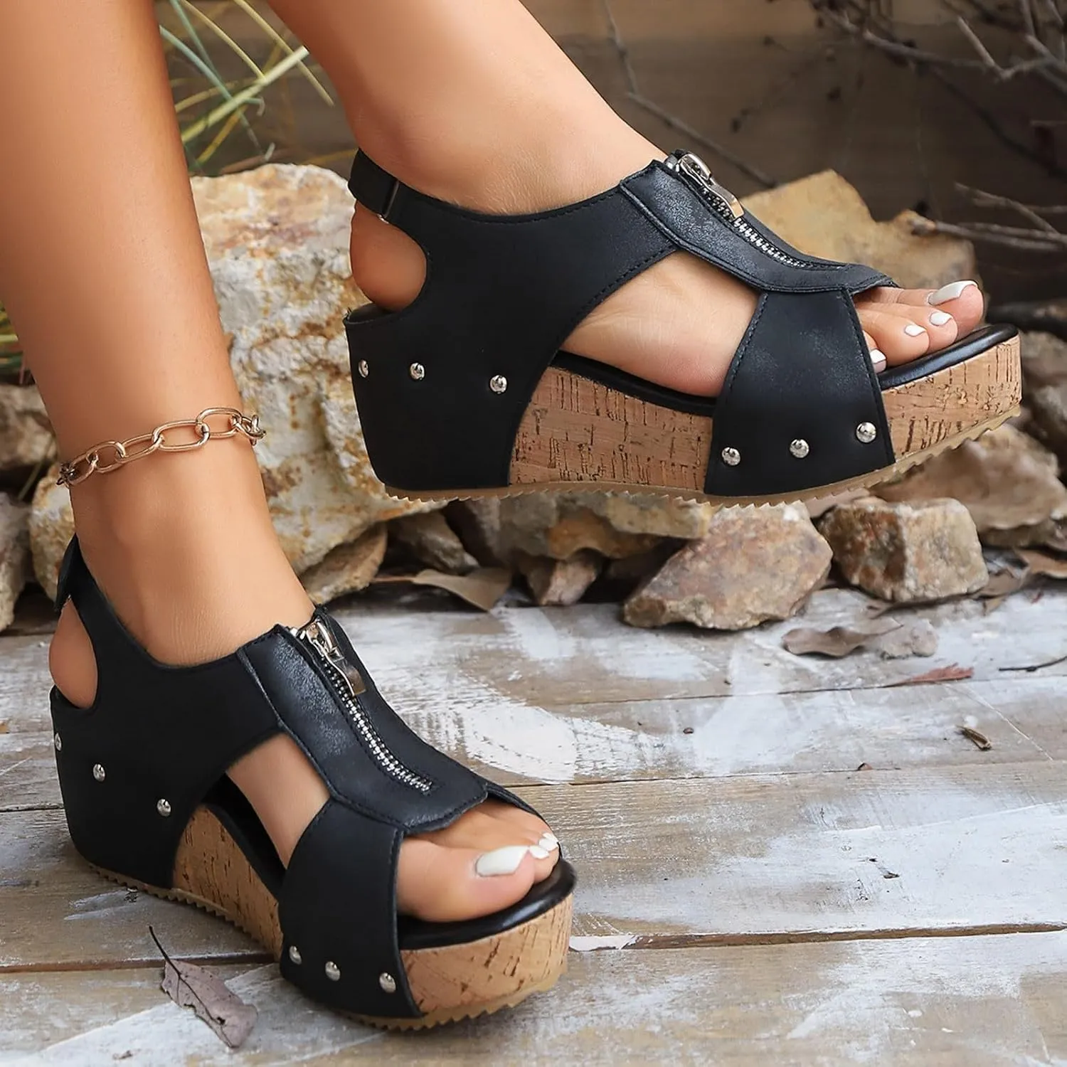 Womens Sandals Open Toe Stylish Summer Sandals Womens Dressy 2025 Wedge Comfortable Orthopedic Sandals with Arch Support