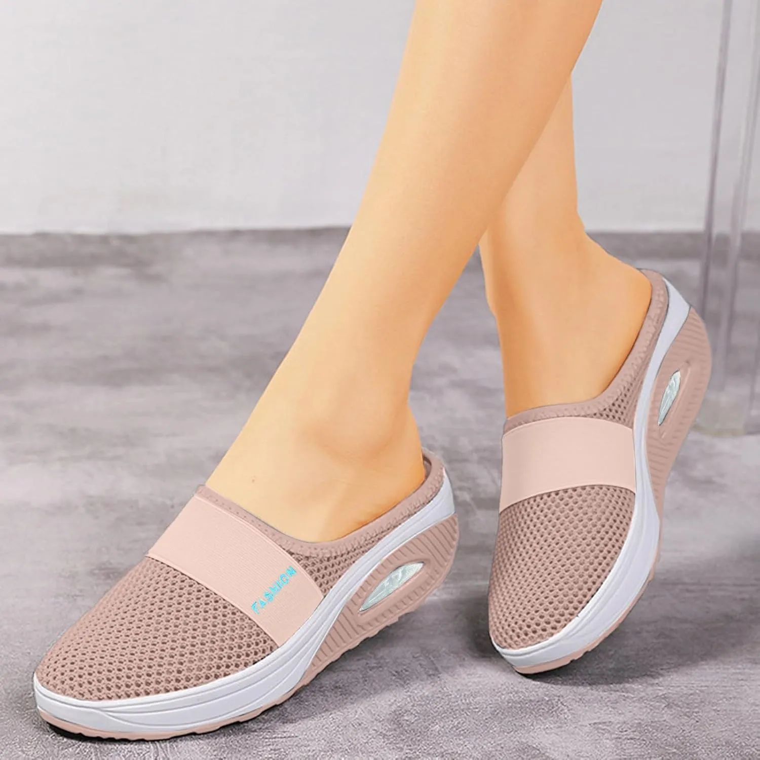 Womens Sandals With Arch Support Casual Womens Slip On Mules Walking Slippers Closed Toe Slides Orthopedic Shoes