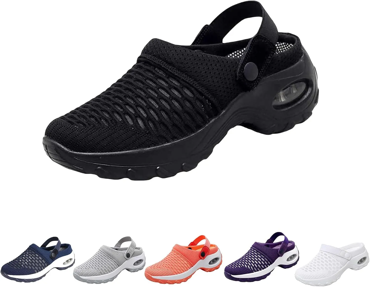 Womens Sandals with Arch Support,Orthopedic Air Cushion Clogs Mules,Mesh Lightweight Breathable Outdoor Womens Slippers
