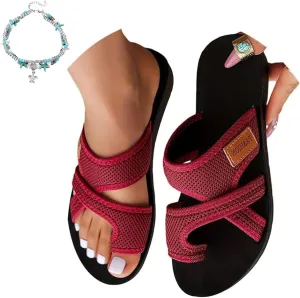Womens Slide Sandals Arch Support 2025 Womens Hollow Mesh Slide Sandals Non Slip Flip Flops Comfortable Beach Sandals