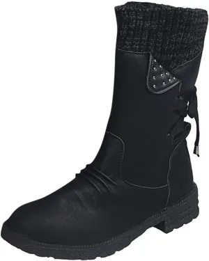 Womens Slip on Snow Boots Waterproof Women's Slip on Work Boots Waterproof Womens Snow Boots Wide Zapatos Para Caminar En La Nieve De Mujer Womens Winter Hiking Boots Wide Width Sale Clearance