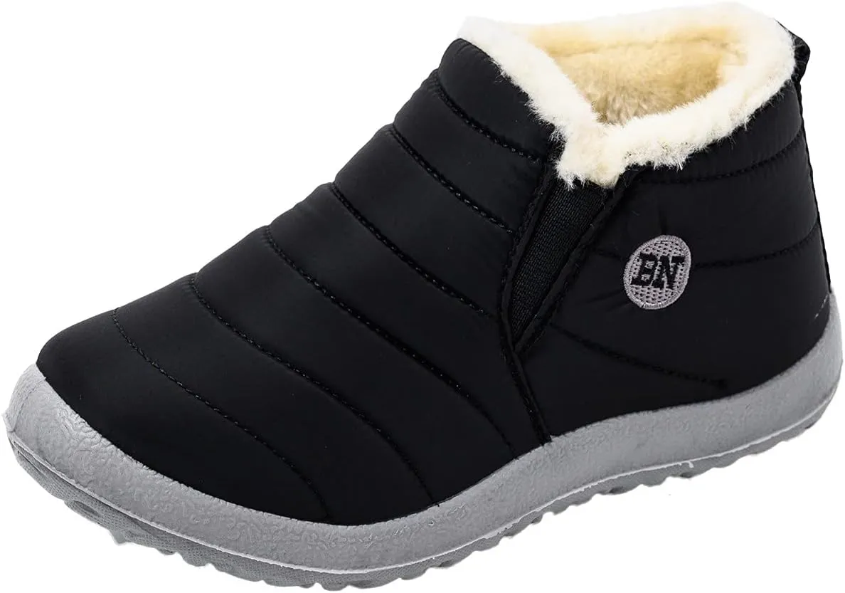 Womens Snow Boots Waterproof Insulated Pull on Womens Lightweight Hiking Snow Boots Womens Snow Boots Wide Calf Boots for Snow Women Botas Bajitas Elegantes De Mujer Para El Frio