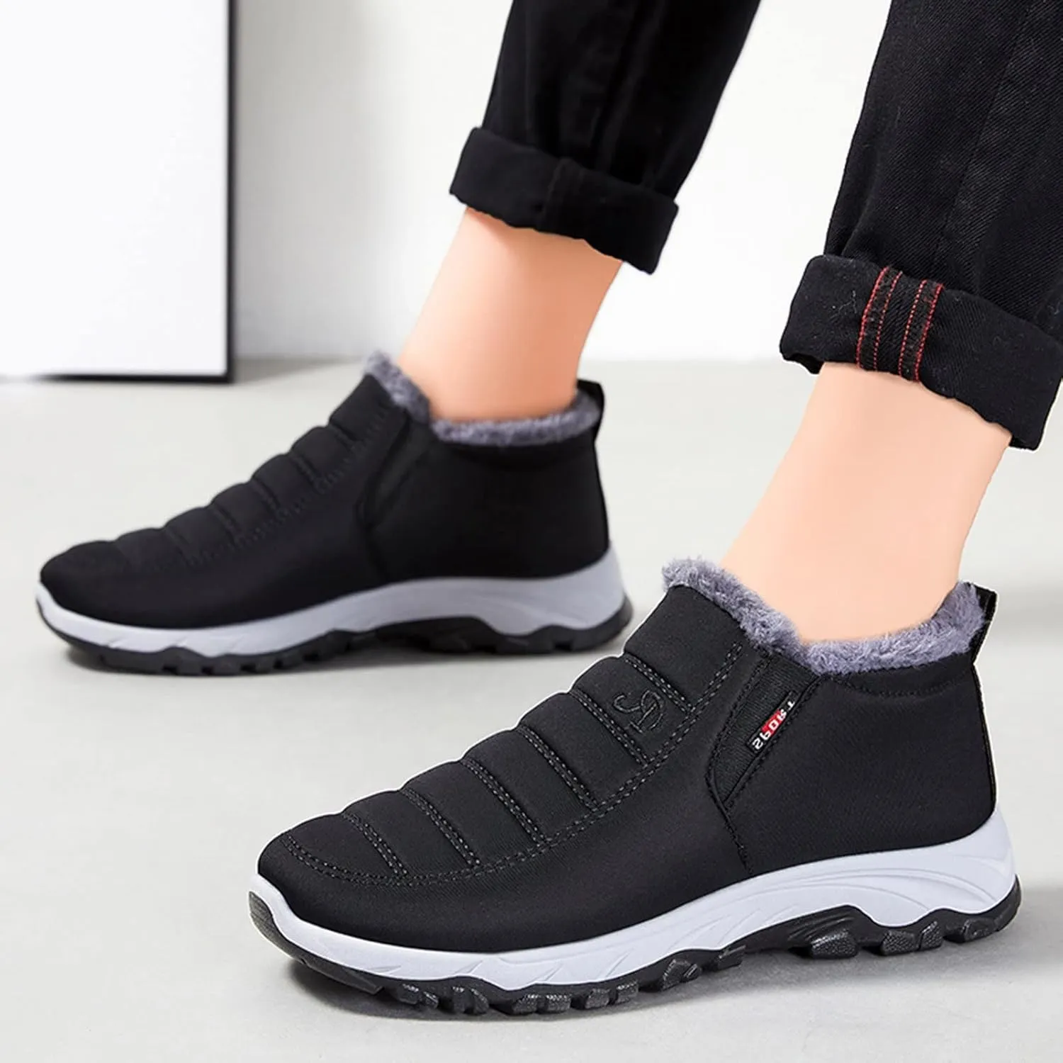 Womens Snow Boots Waterproof Slip Resistant Outdoor Winter Shoes Popular Womens Winter Boots 2023 Waterproof Snow Boots Womens 11w Snowshoeing Boots Women Botas De FrO Para Mujer Elegantes