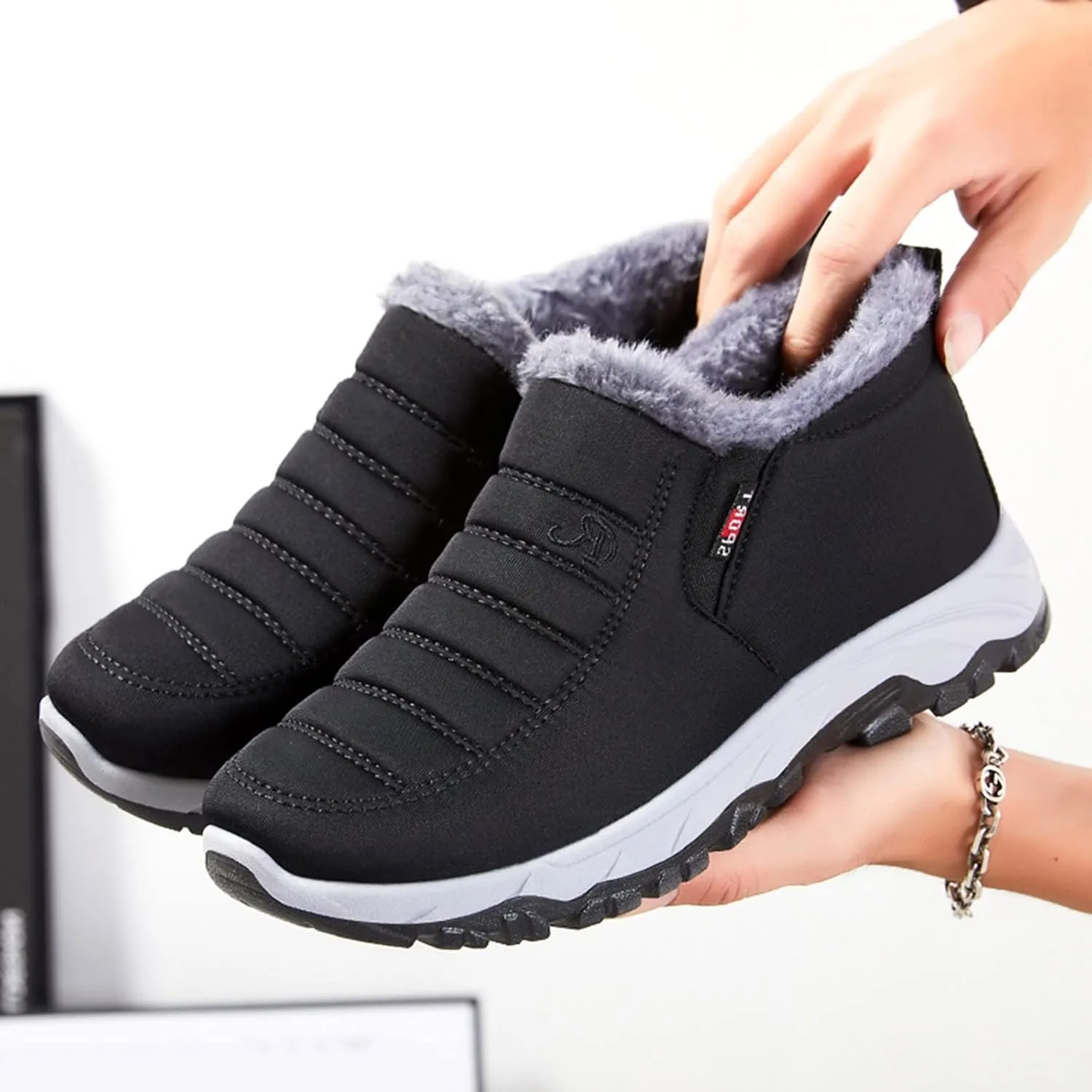 Womens Snow Boots Waterproof Slip Resistant Outdoor Winter Shoes Popular Womens Winter Boots 2023 Waterproof Snow Boots Womens 11w Snowshoeing Boots Women Botas De FrO Para Mujer Elegantes