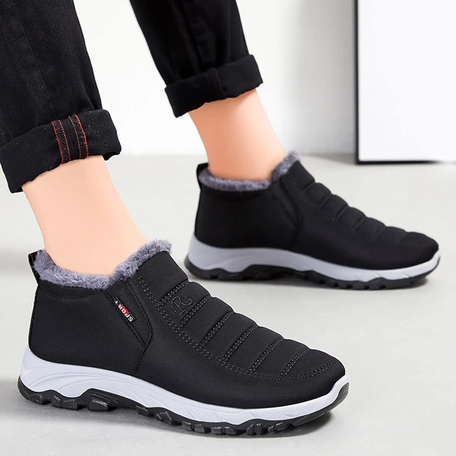 Womens Snow Boots Waterproof Slip Resistant Outdoor Winter Shoes Popular Womens Winter Boots 2023 Waterproof Snow Boots Womens 11w Snowshoeing Boots Women Botas De FrO Para Mujer Elegantes